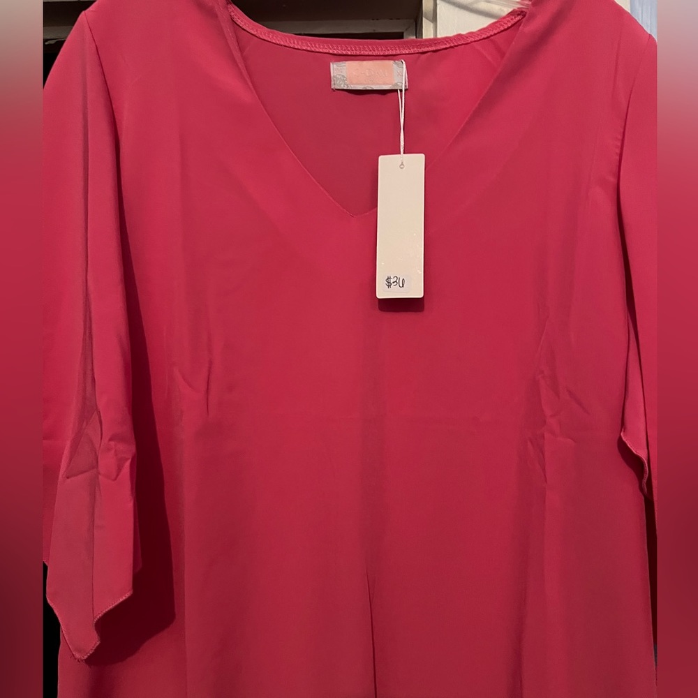 Women’s Hot Pink Boutique Blouse XL